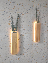 Artificial Eucalyptus with LED Lights Wall Planters Rustic Wall Decor with Lights Wall Sconces Fake Vines for Room Decor Home Bedroom Living Room Bathroom Hanging Vase for Dried Flowers Faux Plants Comtelek