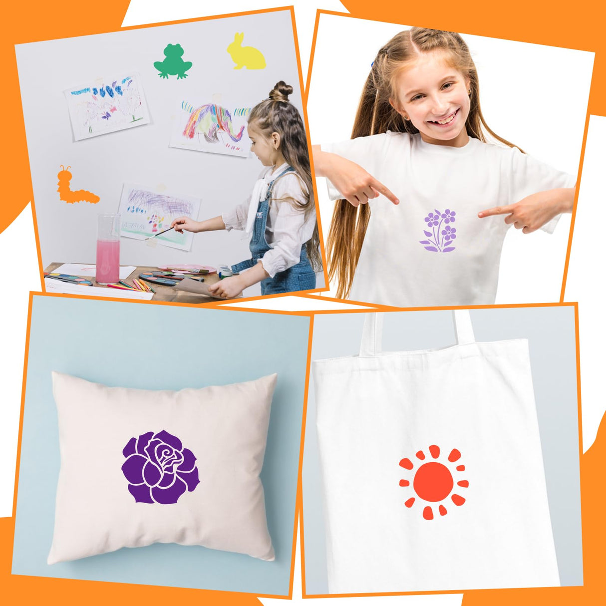 Aiyorse 12 Pieces Drawing Stencils for Kids, 8 Inch Sidewalk Chalk Stencils Painting Outside Large Reusable Drawing Stencil Washable Garden Themed Primary Shape Template for Kids Toddlers Preschool Aiyorse