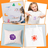 Aiyorse 12 Pieces Drawing Stencils for Kids, 8 Inch Sidewalk Chalk Stencils Painting Outside Large Reusable Drawing Stencil Washable Garden Themed Primary Shape Template for Kids Toddlers Preschool Aiyorse