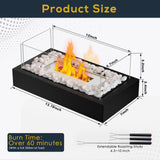 Tabletop Fire Pit, Portable Smores Maker Kit Indoor/Outdoor Mini Small Fireplace Table Top Decor Home Patio Gifts for Women Mom Housewarming Christmas Birthday White Elephant Gift Quosio