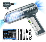 AUXTUR Car Vacuum Portable Cordless Handheld 3 in 1 High Power|15000PA Brushless Motor|Super Suction Mini Car Vacuum with Super Endurance for Car and Home AUXTUR