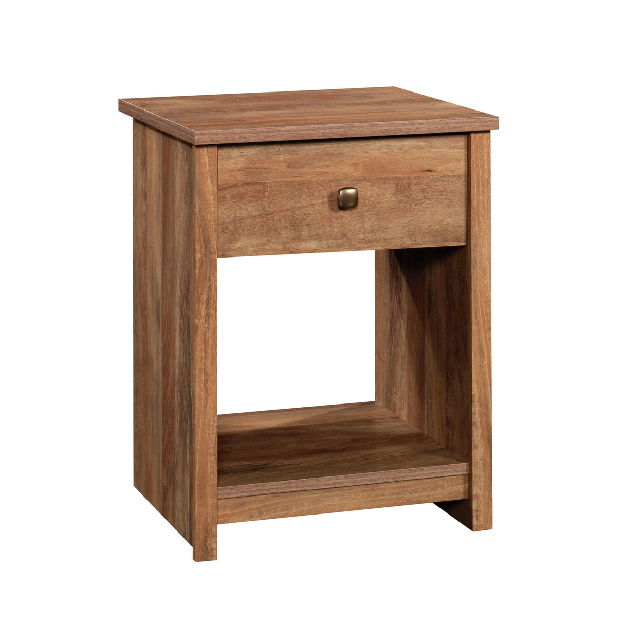 Sauder River Ranch Night Stand with Drawer, Farmhouse Nightstand, Sindoori Mango Finish Sauder
