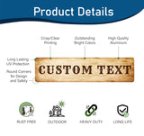 Custom Wooden Sign, Street Signs Customized, Personalized Signs for Outdoors, 4x18 Inches, Rust Free Aluminum, Fade Resistant, Create A Sign For Wall Indoor, Make Your Own Sign Pattilife