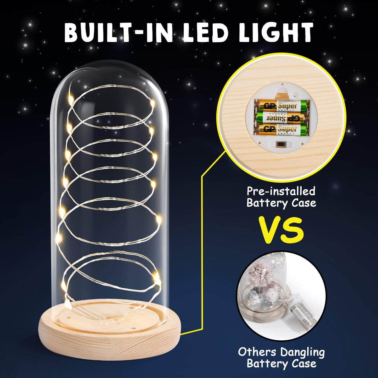 Make Your Own Unicorn Night Light - Birthday Crafts Gifts for Girls Kids, Unicorns Terrarium Kit for Kids, 3-in-1 Unicorn Toys Presents, Arts and Crafts for Girl Aged 6 7 8-12 Klever Kits