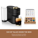 Nespresso Limited-Edition Vertuo Pop+ Coffee and Espresso Maker by Breville, Matte Black Gold Nespresso
