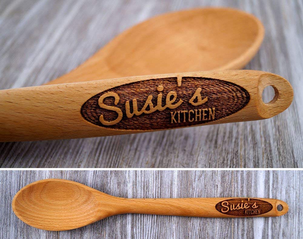 Mothers Day Gift, Personalized Wooden Spoon, Personalized Spoon, Wooden Spoon, Gift for Her, Baking Gift, Cooking Gift, Engraved Spoon, Best Gifts for Mom, Mom Gifts - WoodArtSupply