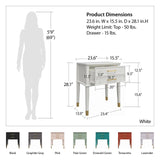 CosmoLiving by Cosmopolitan Westerleigh End Table, Pink CosmoLiving by Cosmopolitan