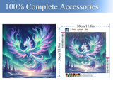 JFYHAB Phoenix Diamond Art Kits for Adults, Phoenix 5D Diamond Painting Kits for Beginner DIY Aurora Gem Art Full Drill Diamond Dots Crystal Craft Kits for Home Wall Decor Gifts 12x12in JFYHAB