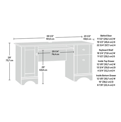 Sauder Computer Desk, Brushed Maple finish - WoodArtSupply