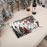 Heirloom Haven Christmas Placemats Set of 4, 12x18 Inch Christmas Tree Xmas Ball Table Mats Winter Joy to The World Seasonal Holiday Place Mat Table Decoration for Kitchen Dining Home Party Decor Heirloom Haven