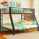 SIGONE Stronger & Safer Steel Bunk Bed Queen Over King Size, Metal King Bunk Bed with Reinforced Legs and Ladder (Easier to Assemble) (Queen Over King) SIGONE