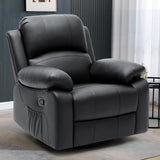 YITAHOME Rocker Recliner Chair with Heat & Massage, Faux Leather Recliner with Overstuffed Armrest, 360° Swivel, Manual Reclining, Rocking Function & Side Pocket for Living Room,Black1 YITAHOME