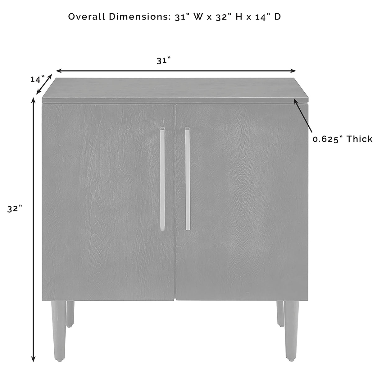 Crosley Furniture Everett Storage Cabinet and Record Player Stand with Vinyl Records Holder, Mahogany Crosley Furniture