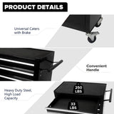 nifoti 4 Drawers Tool Cart on Wheels,Rolling Tool Box Tool Storage， Drawers Rolling Tool Box Organizer Tool Case for Garage, Warehouse, Workshop, nifoti