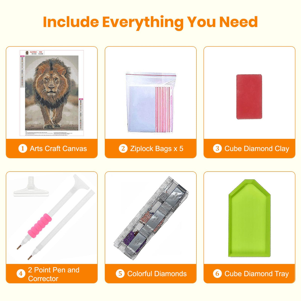 Bowetile 5D Diamond Art Lion Kits for Adults Beginners, Animals Diamond Painting Lion Kits, DIY Full Round Drill Diamonds Dots Paintings Picture Gem Art Craft for Home Wall Decor 12x16 Inch Bowetile