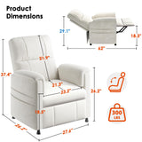 Amada Power Recliner Chair for Adults, Chenille Electric Reclining Chair for Small Spaces with Remote & Side Pockets, Thick Seat Cushion for Home Theater, RV, Living Room & Bedroom (White) AMADA HOMEFURNISHING