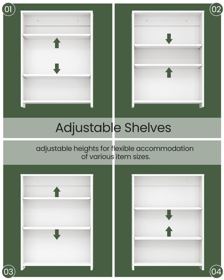 CHOEZON Wall-Mounted Bathroom Vanity with Mirror, Medicine Cabinet with Storage Function, Hanging Storage Cabinet, Adjustable Shelves, White CHOEZON