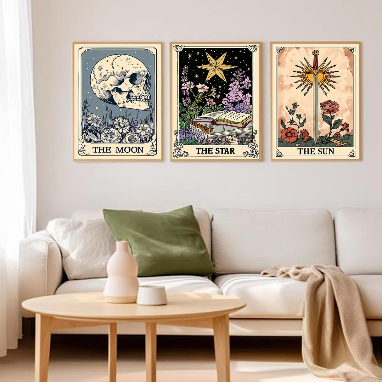 3 Pack Tarot Diamond Art Kits for Adults - Diamond Painting Kits for Adults Beginner, DIY 5D Full Drill Gem Art for Home Wall Decor 12x16 inch Axquilon