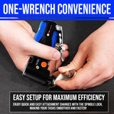 Air Grinder with Spindle Lock - 1/4" High Speed 18,000 RPM, Front Exhaust, Pneumatic Die Grinder for Automotive Detailing, Grinding, Deburring, and Polishing (LE-G1343L) Power Grinders LE LEMATEC