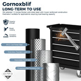 Gornoxblif 5-Drawers Black Metal Rolling Tool Chest with Wheels,Tool Storage Cabinet with Locking System，Toolbox with Wheels for Garage, Warehouse, Workshop, Repair Shop Gornoxblif