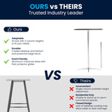 Flash Furniture Lars 30'' Round Wood Cocktail Table with 30'' and 42'' Columns, Adjustable Wood Bar Height Table for Events or Home Use, Natural Flash Furniture