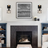 foucasal Wall Sconces Set of 2, Farmhouse Wall Mount Lighting, Black Vanity Lights Fixture for Bathroom with Metal Cage Shade, Wood Rustic Wall Lamp for Hallway, Living Room, Mirror, Bedroom foucasal