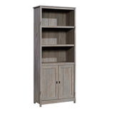 Sauder Cottage Road Library with Doors/Book shelf, L: 29.29" x W: 13.98" x H: 71.5", Mystic Oak finish Sauder