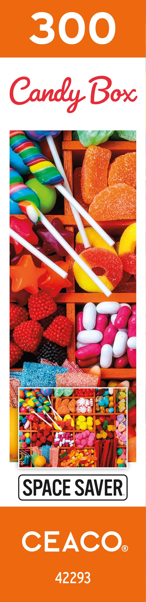 Ceaco – Candy Box - 300 Piece Jigsaw Space Saver Puzzle – Puzzles for Smaller Spaces and Surfaces Ceaco