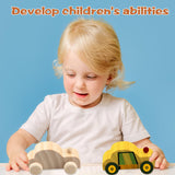 Feradny 42 Pieces Wood DIY Car Toys Unfinished Wooden Cars Wood Car Crafts with 12 Painting Kits for Kids Home Activities Easy Woodworking Party Favors Feradny