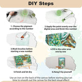 EOBROMD Christmas Paint by Numbers Kits for Adults, Winter DIY Kits Crafts for Beginner, Painting Adults, Christmas Oil Paint by Numbers for Home Decor Gift 16x20inch(Without Frame) EOBROMD