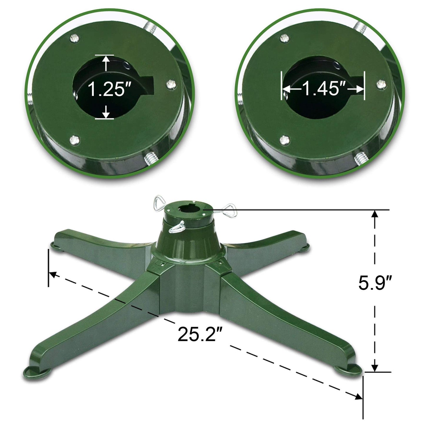 Strong Camel Rotating Tree Stand Revolving Tree Holder Base for Artificial Christmas Trees