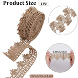 CABODYALS Metallic Glitter Gold Flower Lace Trim Embroidery Wavy Edge Applique Tassel Rose Floral Embroidered Fabric Polyester Ribbons Bulk for Sewing Making Decor Embellishment DIY Crafts Supplies CABODYALS