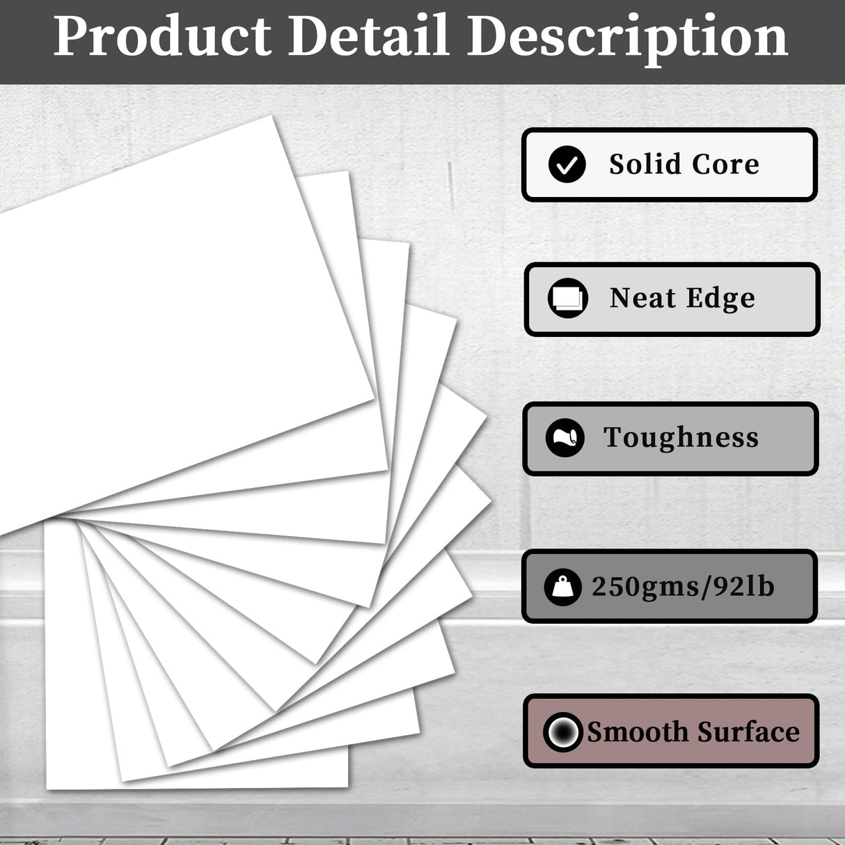 Hysiwen 50 Sheets White Card Stock 3 x 5 Inches, 250gsm/92 lb Blank Cardstock Paper for Paper Crafts or Drawing(W35) Hysiwen