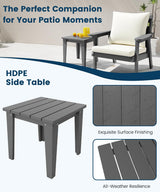 FOOWIN 7-Piece Patio Furniture Set, HDPE All-Weather Outdoor Conversation Set with Thick Cushions, Sectional Patio Sofa Furniture for Deck, Porch, Lawn, Garden, Grey Frame & White Cushion FOOWIN