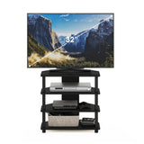 Furinno Turn-N-Tube Easy Assembly 4-Tier Petite Entertainment Center / TV Stand / TV Unit / TV Desk, Blackwood Furinno