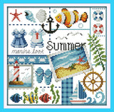 Awesocrafts 4 Pack Cross Stitch Kits, Four Seasons Easy Patterns Cross Stitching Embroidery Kit Supplies, Stamped or Counted (Four Seasons, Counted) Awesocrafts