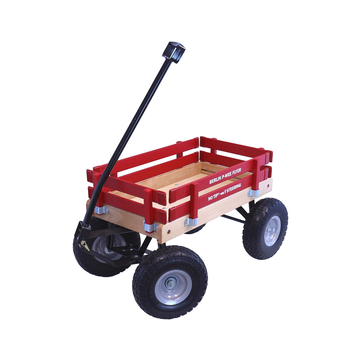 Berlin Big-Foot Kid's Wagon by AmishToyBox.com - Perfect Wagon for Children and Toddlers - Amish Made in Ohio, USA - 10" No-Flat Tires (Red) AmishToyBox.com