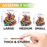 Jigfoxy Wooden Puzzles for Adults, Dragon Wood Puzzles Adult, Unique Animal Shape Wooden Jigsaw Puzzles, Birthday Gifts for Puzzles Lovers Family Friend (S-8.5 * 8in-100pcs) Jigfoxy