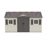 Lifetime 60079 Outdoor Storage Dual Entry Shed, 15 x 8 ft, Desert Sand Lifetime