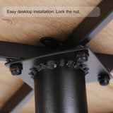 VILAVITA 42" Height Round Bar Table with Solid Wood Top and Sturdy Metal Base, Rustic Industrial Pub Table for Kitchen, Dining Room, Home, and Bistro VILAVITA