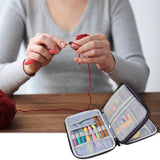 Damero Crochet Hook Case, Travel Storage Bag for Swing Crochet Hooks, Lighted Hooks, Needles(Up to 8'') and Accessories, Large, Purple (No Accessories Included) Damero