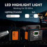 HOWEASY 260W Portable Power Station.178Wh Solar Generator(Solar Panel Not Included) with 2 110V/260W AC Power Socket Backup Power Supply, Suitable for CPAP, Outdoor Camping Travel Home Emergency HOWEASY