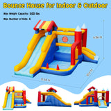 Inflatable Bounce House for Kids Outdoor 9 in 1 Large Bounce Castle for Toddlers Indoor Backyard Big Jump Bouncy House with Blower, Two Slide, Ball Pit, Basketball, Boxing, Climbing, 11.38x10.2FT AONESY