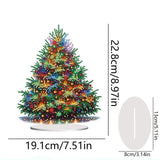 JJFox DIY Tabletop Diamond Art Painting Kit，Special Shaped Rhinestone Desk Placement Ornament，Home Stand Up Gem Painting Craft Kit，Gift,Double Sided. (Christmas Tree-1) JJFox