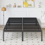 Yicensen 14 Inch Queen Bed Frame Heavy Duty Rounded Corner Legs Platform Bed Frame Queen Size, Easy Assembly, Noise Free, No Box Spring Needed, Black. Yicensen