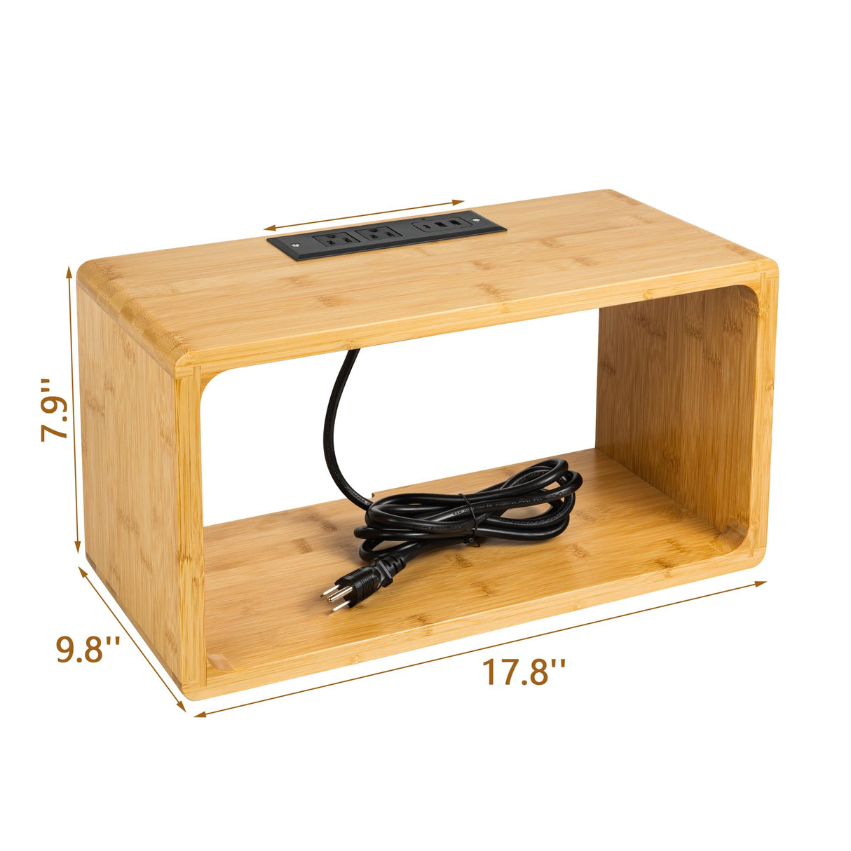 Floating Nightstand Oak Wooden Shelf Wall Mount - Stylish & Minimalistic Bedside Shelf Hanging Charging USB Charger Station Rest Side Table for Bedroom Living Room Office Home Decor (Natural) KAAS HAUS