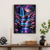 Diamond Art Kits for Adults Shiny Waterfall, DIY 5D Diamond Painting Kit for Beginners Flower, Full Round Drill Gem Art Dots for Adults, Perfect for Home Wall Decor 12X16 Inch Okarina