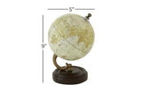 Deco 79 Wood Globe, 5" x 5" x 8", Yellow Deco 79