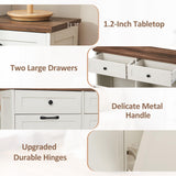 Spurgehom Double Tilt Out Trash Cabinet 13 Gallon Kitchen Waste Bins, Laundry Hamper Tilt Out Pet Proof Hidden Trash Bin for Kitchen, Antique White Spurgehom