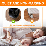 3” Furniture Casters Wheels Heavy Duty - Load 1200lbs，Plate Caster with Brakes，Glide Quietly and Protect Floor，360° Swivel Casters Set of 4 for Cart, Table and Workbench Apllamo